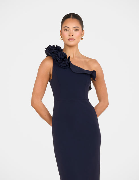 Dorame Ruffle Shoulder Maxi